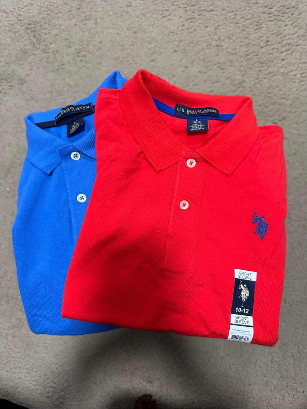U.S. Polo Assn. Red Polo with Blue Embroidered Logo